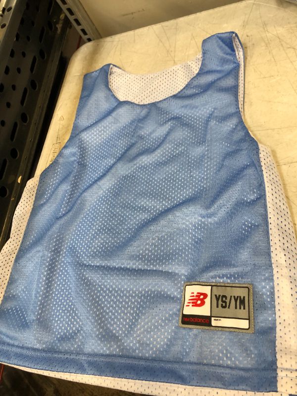 Photo 2 of New Balance Boys Elite Pinnie Youth S/M , Carolina Blue/white