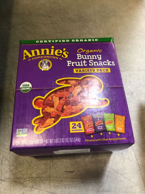 Photo 1 of 24 POUCH ORGANIC ANNIES BUNNY FRUIT SNACKS EXP SEP 7, 2022
