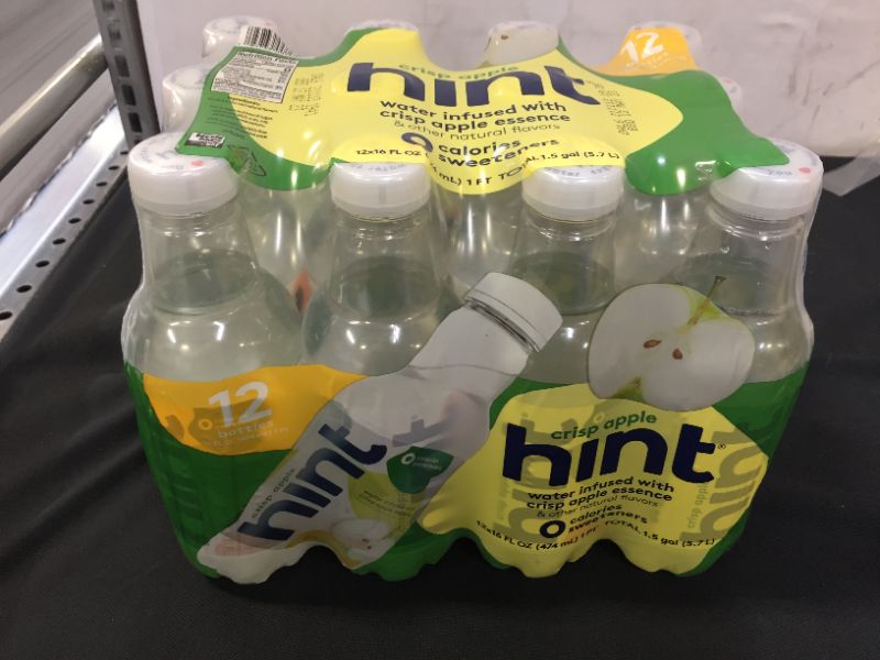 Photo 2 of Hint Water Crisp Apple, Pure Water Infused with Crisp Apple, Zero Sugar, Zero Calories, Zero Sweeteners, Zero Preservatives, Zero Artificial Flavors, 16 Fl Oz (Pack of 12)
EXP MAY 2023