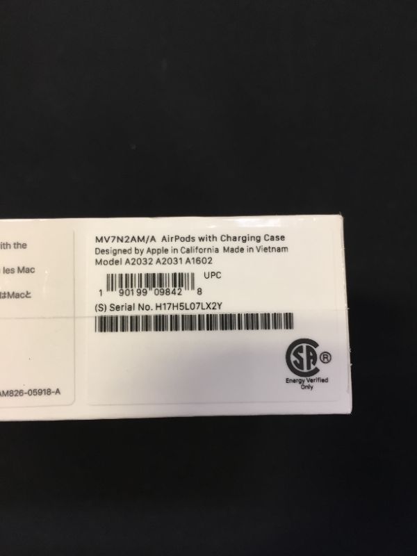 Photo 1 of Apple AirPods (2nd Generation) FACTORY SEALED 