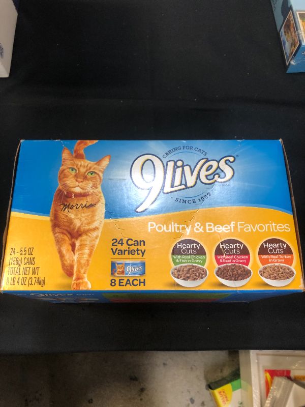 Photo 2 of 9Lives Variety Pack Favorites Wet Cat Food, 5.5 Ounce Cans
