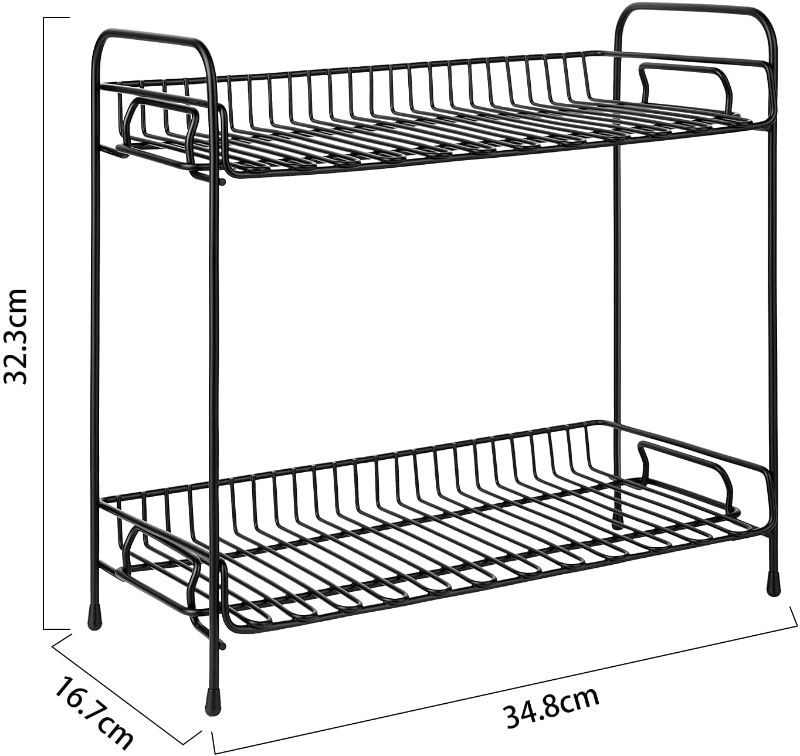 Photo 1 of DOOPO Spice Rack Organizer 2-Tier with Hook Spice Shelf Holder Standing Counter Storage, Countertop Organizer, Organization and Storage For Kitchen Bathroom
