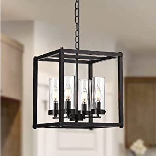 Photo 1 of Farmhouse Chandelier, 4 Light Pendant Light Fixtures, Rustic Black Chandelier with Glass Shade and Adjustable Hanging Height, Suitable for Kitchen Island, Dining Room, Living Room, Bedroom, Foyer
FACTORY SEALED BRAND NEW
