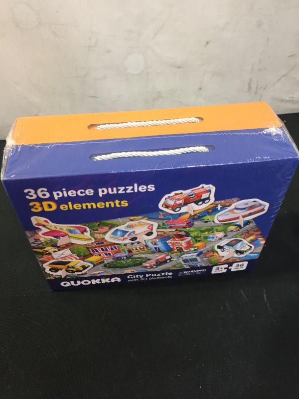 Photo 2 of  36 Pieces Toddler Puzzles for Kids Ages 3-5 2 Floor Jigsaw City & Safari FACTORY SEALED 