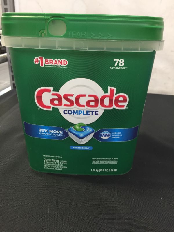 Photo 2 of Cascade Complete ActionPacs Dishwasher Detergent, Fresh Scent, 78 count