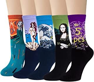 Photo 1 of Chalier Womens Famous Painting Art Printed Fun Socks Casual Cotton Cool Novelty Funny Socks for Women
SIZE SMALL/MEDIUM