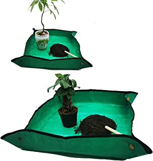 Photo 1 of 2PCS(39.3'',26.8'') Plant Waterproof Repotting Square Mats,Foldable Garden Transplanting Work Cloth Mat,Portable Gardening Mat,Indoor Succulent Potting Mat(39.3"x39.3",26.8"x26.8") damages to packaging from exposure

