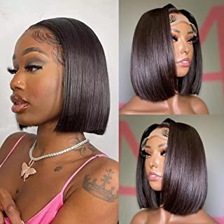 Photo 1 of Lovigs Short Bob Wigs Human Hair Straight Bob lace Front Wigs For Black Women 150% Density Pre Plucked with Baby Hair Natural Black Color Brazilian Virgin Bob Wig Human Hair(10 Inch)
BRAND NEW

