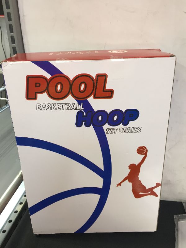 Photo 2 of HAHAKEE Pool Basketball Hoop,Floating Basketball Hoop,Perfect for Competitive Water Baseketball Play,Include Hoop,2 Balls and Pump
