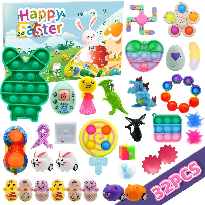 Photo 1 of Easter Basket Stuffers Countdown Advent Calendar, 32Pcs Small Fidget Toy Packs, Party Favor Stocking Stuffers Easter Filler Gift, Sensory Fidget Toys Set for Autism Kids and Stress Relieve
BRAND NEW
