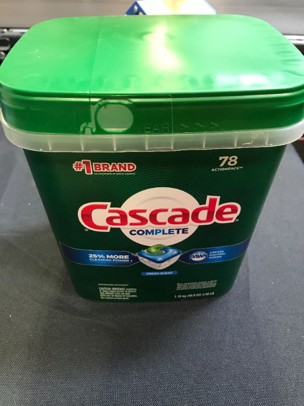 Photo 1 of Cascade Complete ActionPacs Dishwasher Detergent, Fresh Scent, 78 count