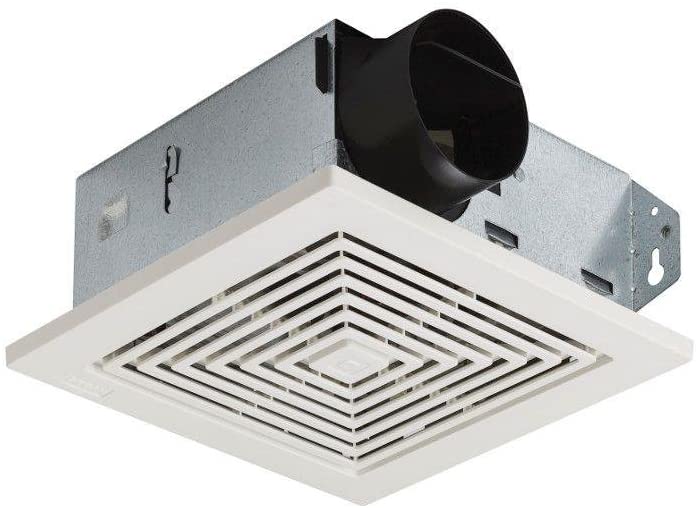 Photo 1 of Broan-NuTone 671 Ventilation Fan, White Square Ceiling or Wall-Mount Exhaust Fan, 6.0 Sones, 70 CFM