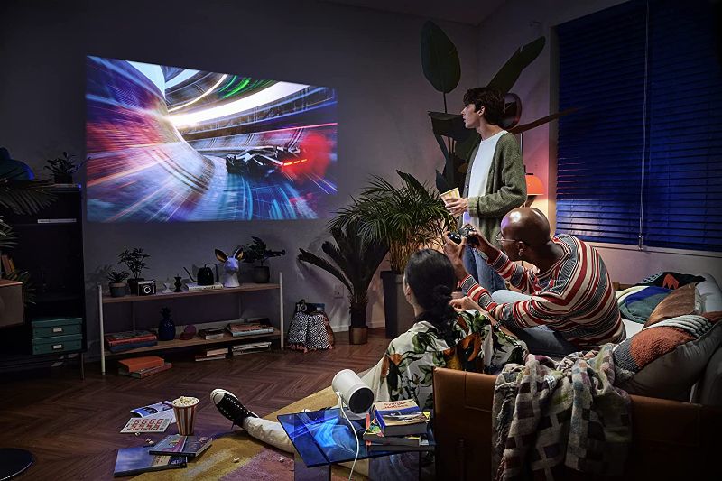 Photo 2 of TESTED - SAMSUNG 30”- 100” The Freestyle Smart Portable Projector, FHD, HDR, Indoor/Outdoor Home Use, Big Screen Experience, 360 Sound, SP-LSP3BLAXZA, 2022 Model