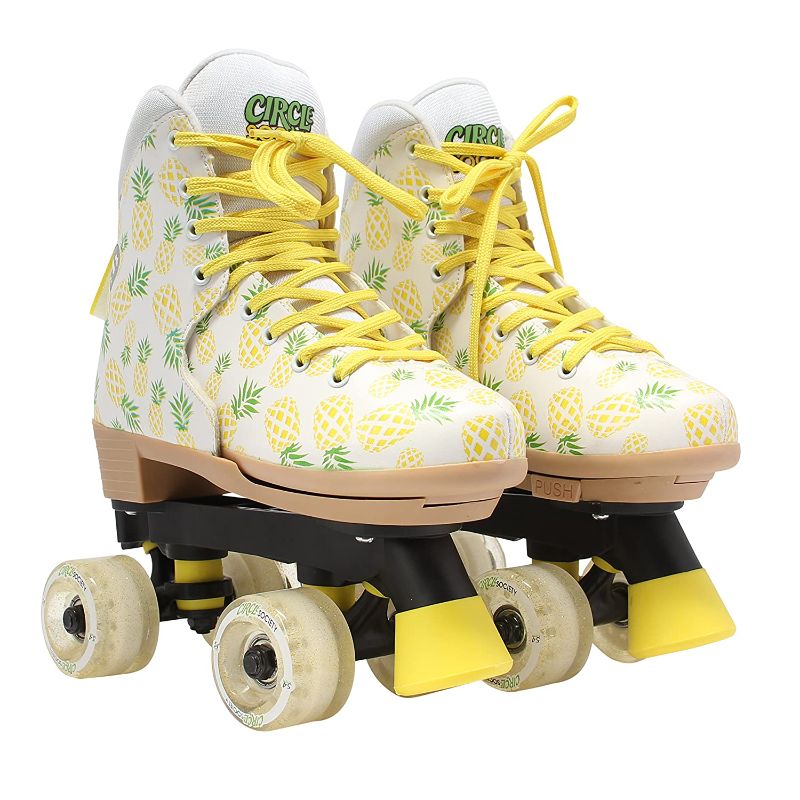 Photo 1 of Circle Society Classic Adjustable Children's Roller Skates, US SIZE 7 Girls, Crushed Pineapple