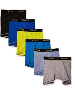 Photo 1 of Hanes Boys' Mesh Boxer Briefs, 6-Pack, Moisture-Wicking Cotton Blend Mesh Briefs, 6-Pack (Color/Pattern May Vary) SIZE XL