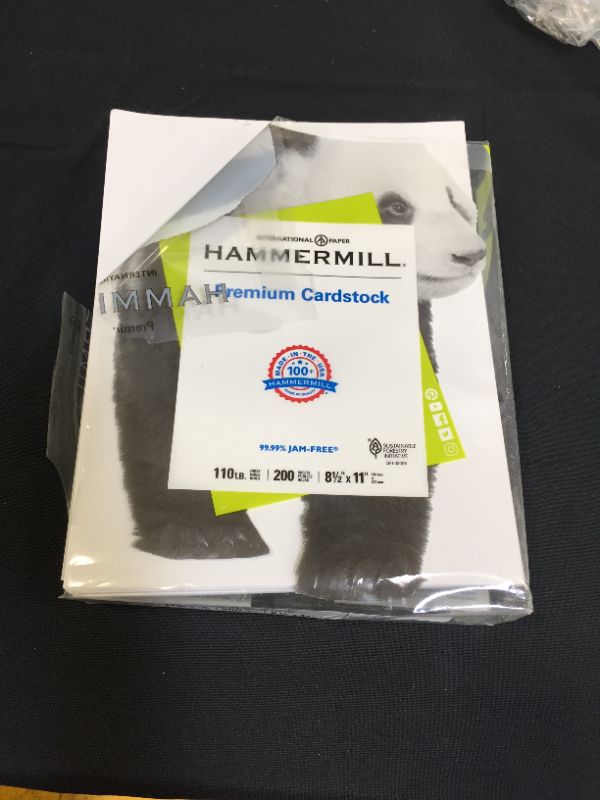 Photo 2 of Hammermill White Cardstock, 110 Lb, 8.5 x 11 Colored Cardstock, 1 Pack (200 Sheets) - Thick Card Stock, Made in the USA, 168380R