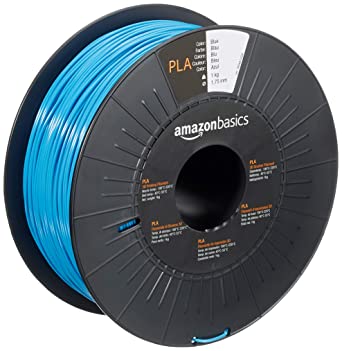 Photo 1 of Amazon Basics PLA 3D Printer Filament, 1.75mm, Blue, 1 kg Spool
