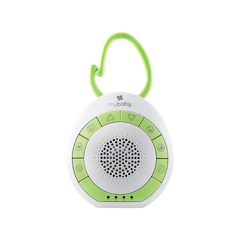 Photo 1 of MyBaby SoundSpa On-The-Go-Portable White Noise Machine, 4 Soothing Sounds with 15, 30, and 45-Minute Auto Shutoff, Integrated Clip for Easy Transport, Giftable, Small and Lightweight, by HoMedics (BATTRIES NOT INCLUDED)