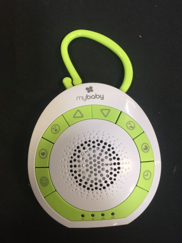 Photo 1 of MyBaby SoundSpa On-The-Go-Portable White Noise Machine, 4 Soothing Sounds with 15, 30, and 45-Minute Auto Shutoff, Integrated Clip for Easy Transport, Giftable, Small and Lightweight, by HoMedics (BATTRIES NOT INCLUDED)