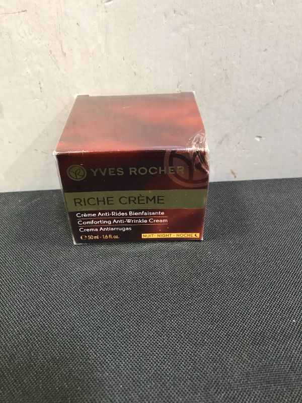 Photo 3 of Yves Rocher Face Moisturizer Riche Creme Anti-wrinkle Comforting Night Cream with precious oils, for Mature Skin + Dry skin, 50 ml jar EXP:06/2023
