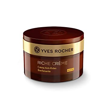 Photo 1 of Yves Rocher Face Moisturizer Riche Creme Anti-wrinkle Comforting Night Cream with precious oils, for Mature Skin + Dry skin, 50 ml jar EXP:06/2023
