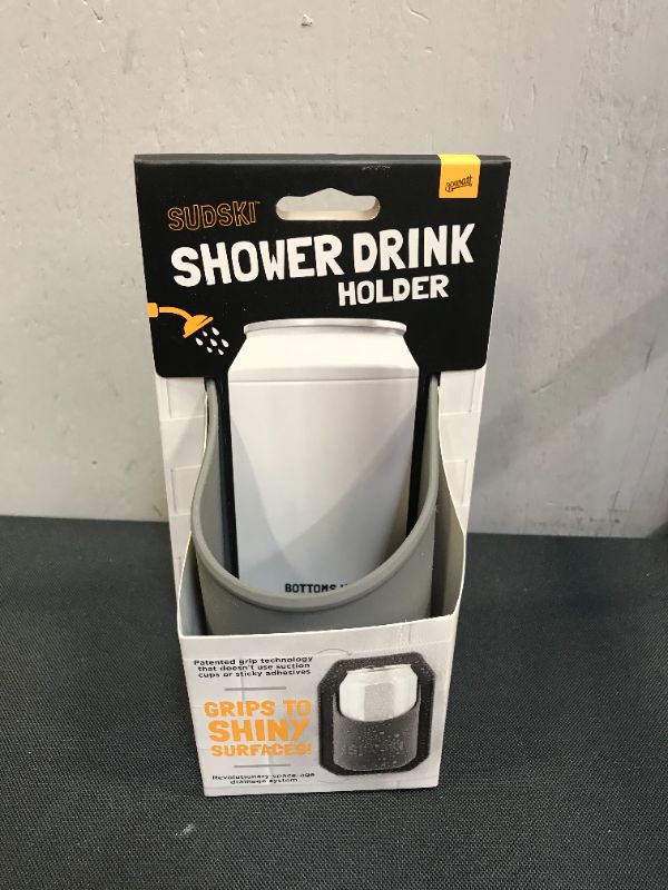 Photo 2 of 30 Watt Sudski, Portable Shower Drink Holder for Beer Can | Silicone Grips Shiny Surface | Awesome Gift
