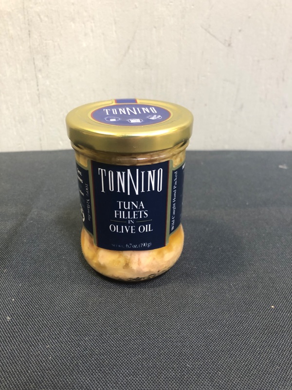 Photo 2 of Tonnino Tuna Fillets Low Calorie and Gluten Free Yellowfin Jarred Premium Tuna in Olive Oil 6.7 oz (Pack of 1)---BEST BY JUNE 2024