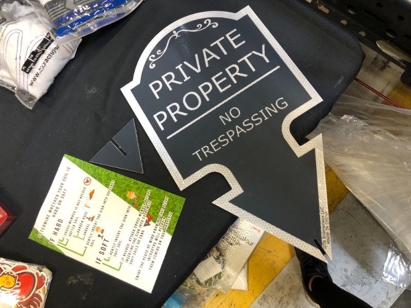 Photo 2 of Buy Reflective Private Property No Trespassing Yard Sign | Double Sided