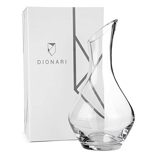 Photo 1 of DIONARI Moderno Red Wine Decanter: 100% Lead-Free, Hand-Crafted Glass Decanter for Red Wine Aeration, Premium, Luxurious Aerator Carafe Gift Set for Wine Lovers, Elegant Wine and Drinking Accessories