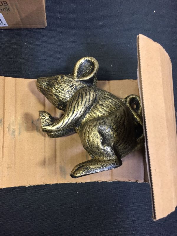 Photo 2 of Cast Iron Mouse Door Stop by Comfify- Decorative Vintage Rustic Door Stop - Stop Your Bedroom, Bath and Exterior Doors with Style - Antique Gold Color
