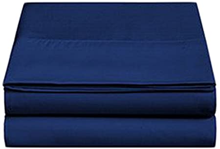 Photo 1 of 4U'LIFE Single Flat Bed Sheet, Ultra Soft & Comfortable Double Burshed Micrifiber(Navy,Twin)
