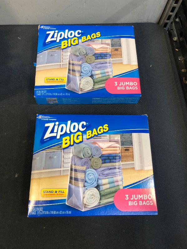 Photo 2 of Ziploc Big Bags Clothes and Blanket Storage Bags for Closet Organization, Protects from Moisture, Jumbo, 3 Count - 2 pck
