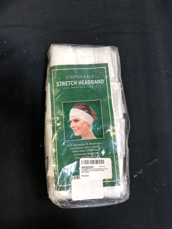 Photo 2 of APPEARUS 100 Ct. Disposable Spa Facial Headbands with Convenient Closure
