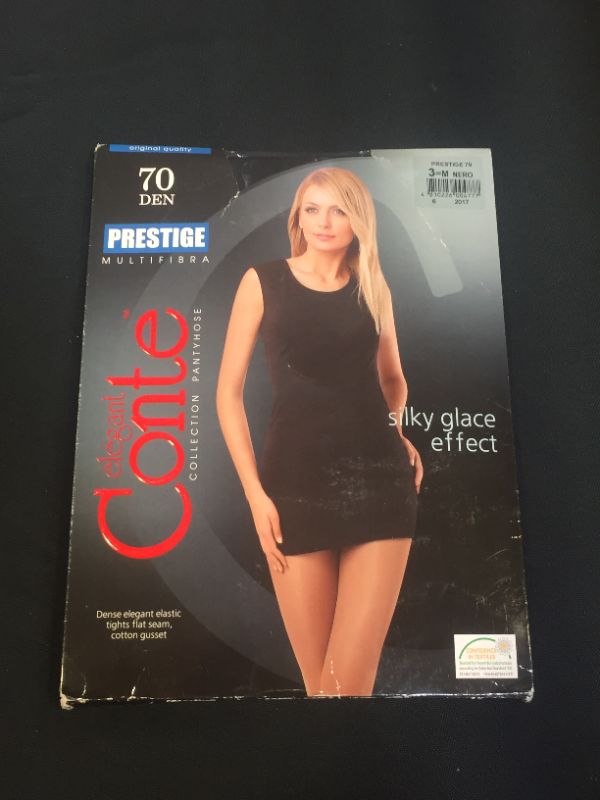 Photo 2 of Conte Women's Soft Silky Semi-Opaque Black Pantyhose Tights - Prestige, 70 Denier
MEDIUM