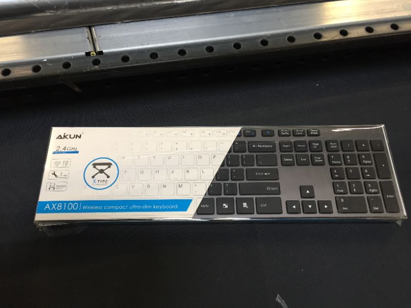 Photo 1 of AIKUN Rechargeable 2.4G Wireless Ultra Slim Keyboard-Full Size with 106 Quiet Keys,13 Shortcuts, Numeric Keypad,LED Indicators,and Auto Power Saving,Scissor Switch