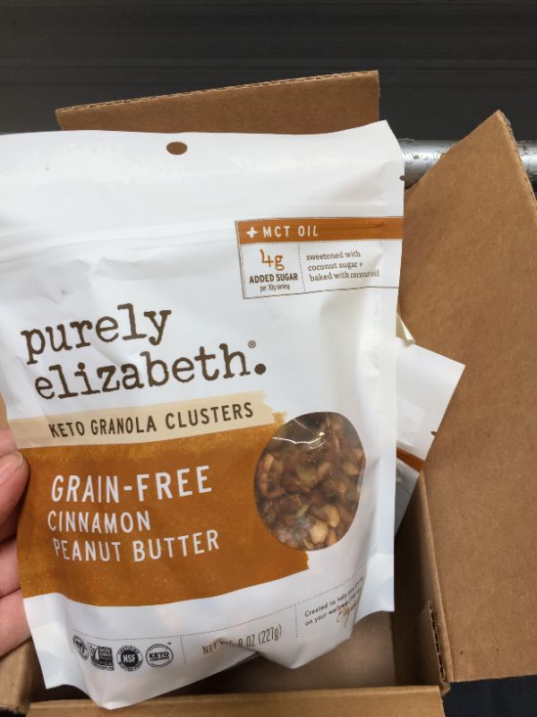 Photo 3 of Purely Elizabeth Grain Free Granola Peanut Butter Cinnamon - 8oz 3 pack 
exp 4/9/2022