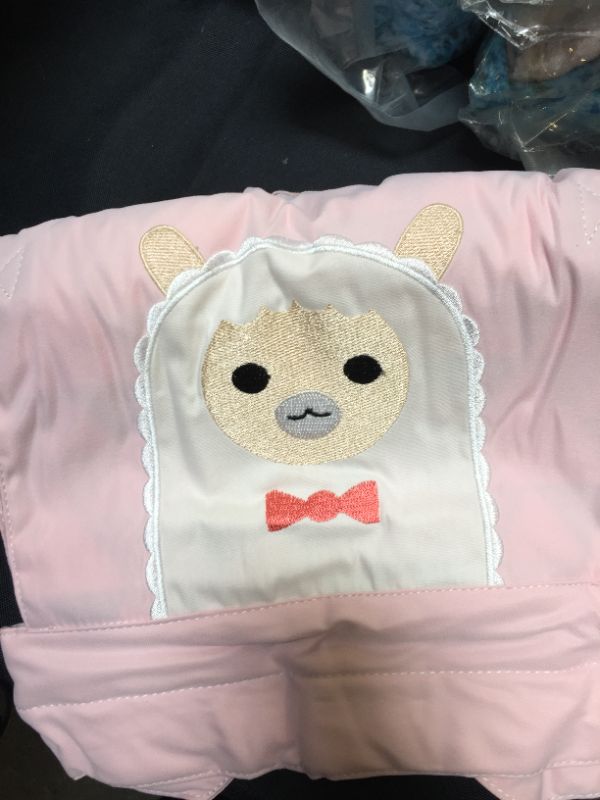 Photo 3 of GAGAKU Doll Carrier Embroidered Pattern Front and Back Soft Cotton Stuffed Animal Carriers for Baby, Alpaca Animal Pattern
