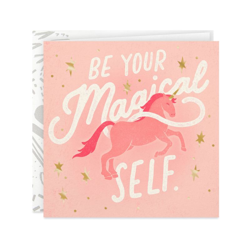 Photo 1 of 14 pack Be Your Magical Self Unicorn Birthday Card
