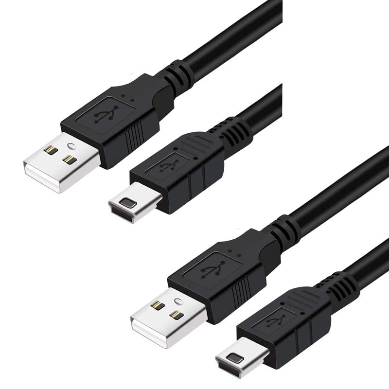 Photo 1 of HAUZIK Charger Cable USB Charging Cord Compatible with PS3 Sony Playstation 3 Controller CECHZC2U DualShock 3 SIXAXIS (2 Pcs, 6 ft)
