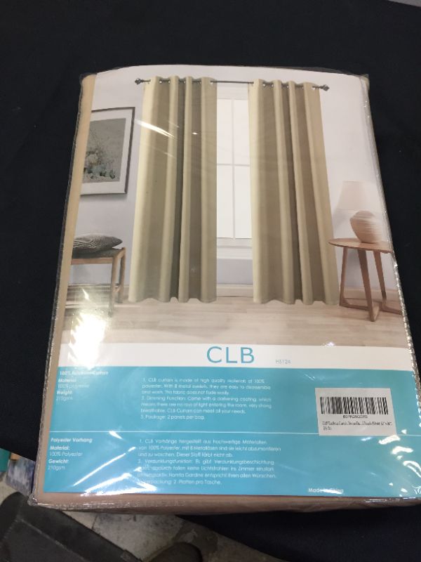 Photo 2 of CLB 100% Blackout Curtains 2 Panels, Thermal Insulated Blackout Curtains for Bedroom, Grommet Curtains for Living Room, Room Darkening Curtains, Room Curtains Khaiki 96 inch Length
