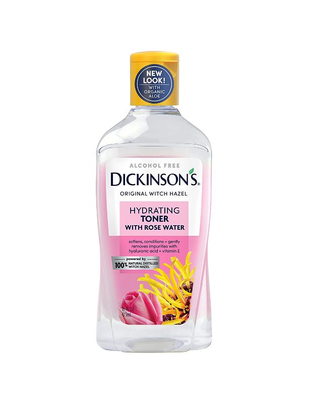 Photo 1 of Dickinson's Enhanced Witch Hazel Hydrating Toner with Rosewater, Alcohol Free, 98% Natural Formula, 16 fl. oz., Size: 16 oz
3 PACK 