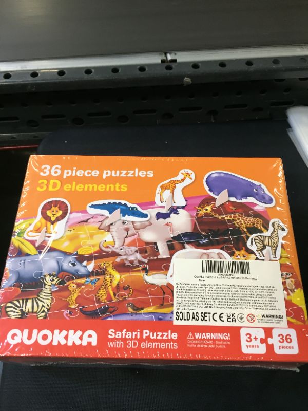 Photo 3 of 36 Pieces Toddler Puzzles for Kids Ages 3-5 by QUOKKA - 2 Floor Jigsaw Puzzles for Kids Ages 4-8 - Supplied with 12 Toy Figures for Educational Learning Games - Gift for Boy and Girl 2-4
(factory sealed)