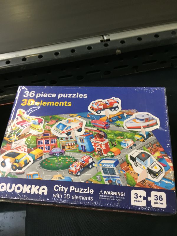 Photo 4 of 36 Pieces Toddler Puzzles for Kids Ages 3-5 by QUOKKA - 2 Floor Jigsaw Puzzles for Kids Ages 4-8 - Supplied with 12 Toy Figures for Educational Learning Games - Gift for Boy and Girl 2-4
(factory sealed)