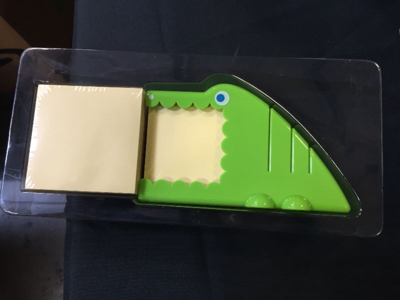 Photo 2 of Desktop Note Pad Note Dispenser Crocodile Memo Holder Pen Holder, for Memo, Notes, Bock of 200 Blanks,2 Packs Memo
