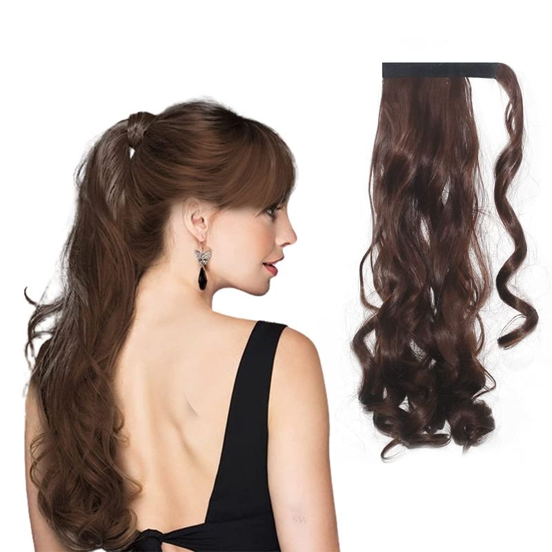 Photo 1 of Ponytail Extension Claw 18" Wig Hair Curly Wavy in Hairpiece One Piece A Jaw Long Pony Tails Natural Looking Synthetic Hairpiece for Women 4.23oz
