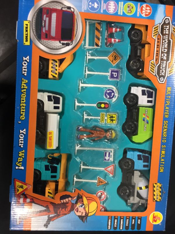Photo 2 of 

CYFIE 6 Pack Pull Back Vehicle Toys for Kids, Construction Truck Engine Toy Set