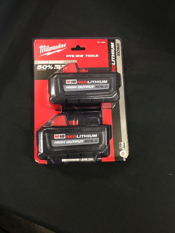 Photo 2 of 
Hills Flat Lumber
Milwaukee M18 RedLithium High Output XC 6.0Ah Battery Pack (2-Count) | Hills Flat