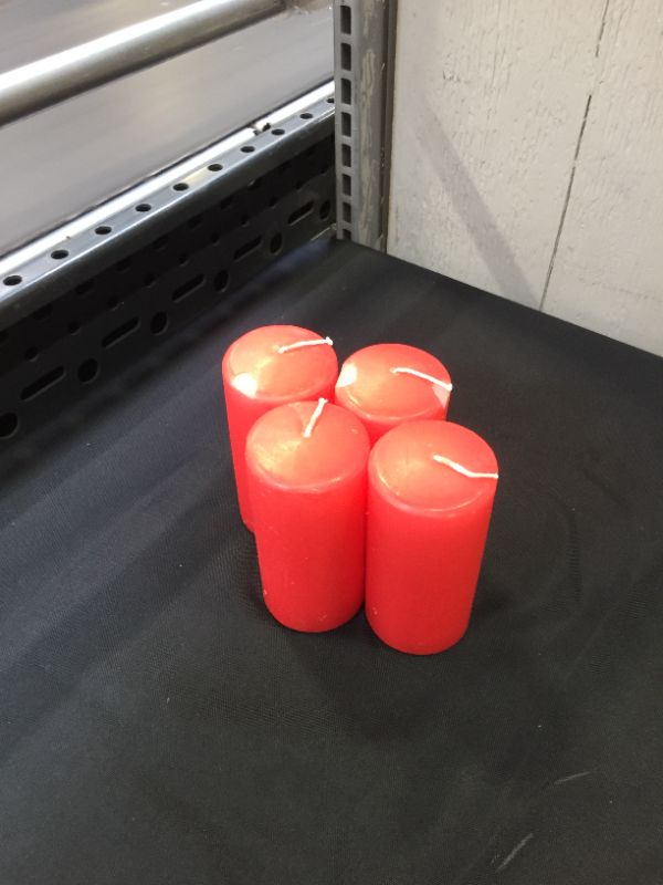 Photo 2 of yummi 2.25" x 5" Coral Slim Pillar Candles - 4 per Pack