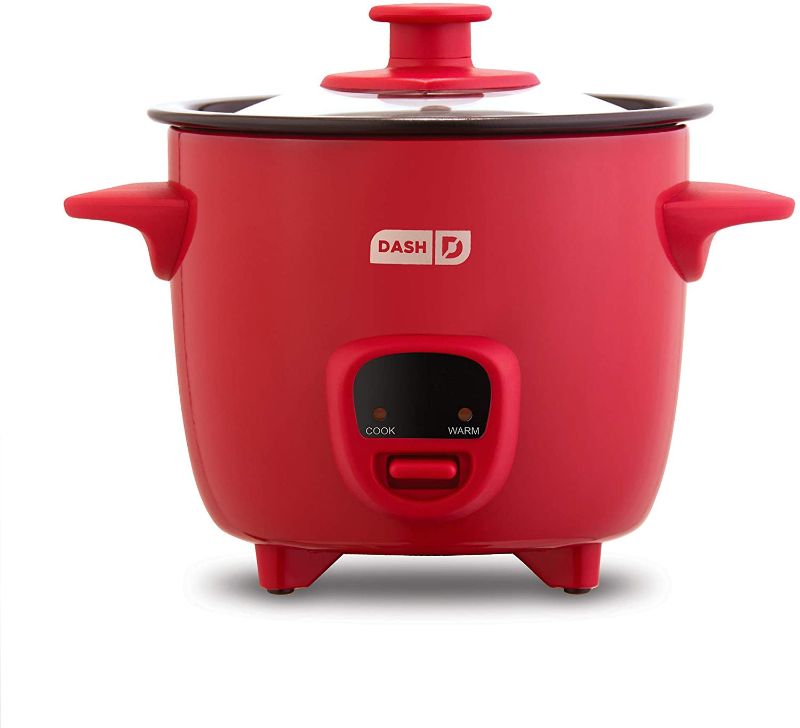Photo 1 of 
Dash Mini Rice Cooker Steamer with Removable Nonstick Pot, Keep Warm Function & Recipe Guide, 2 cups, for Soups, Stews, Grains & Oatmeal - Red