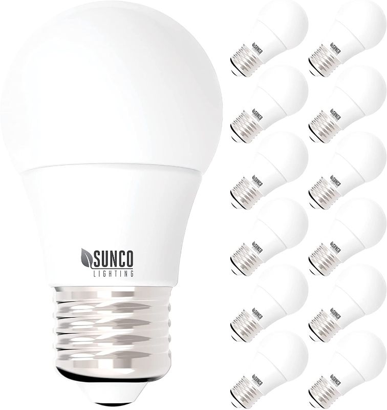 Photo 1 of 
Sunco Lighting 12 Pack A15 LED Bulb Dimmable Refrigerator Appliance Bulbs, 8W Equivalent 60W, 5000K Daylight, 800 LM, E26 Medium Base, Instant On, Super.